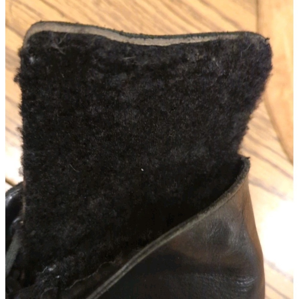 Vintage Authentic Made In Italy Sherpa Lined Burberry Combat Boots 39.5 US 9.5 - Picture 11 of 14